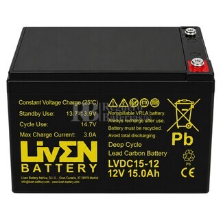 Bater�a Liven Battery LVDC15-12 | 12 voltios 15 amperios Ciclo Profundo